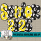 Senior 2025 Doodle Black|Yellow