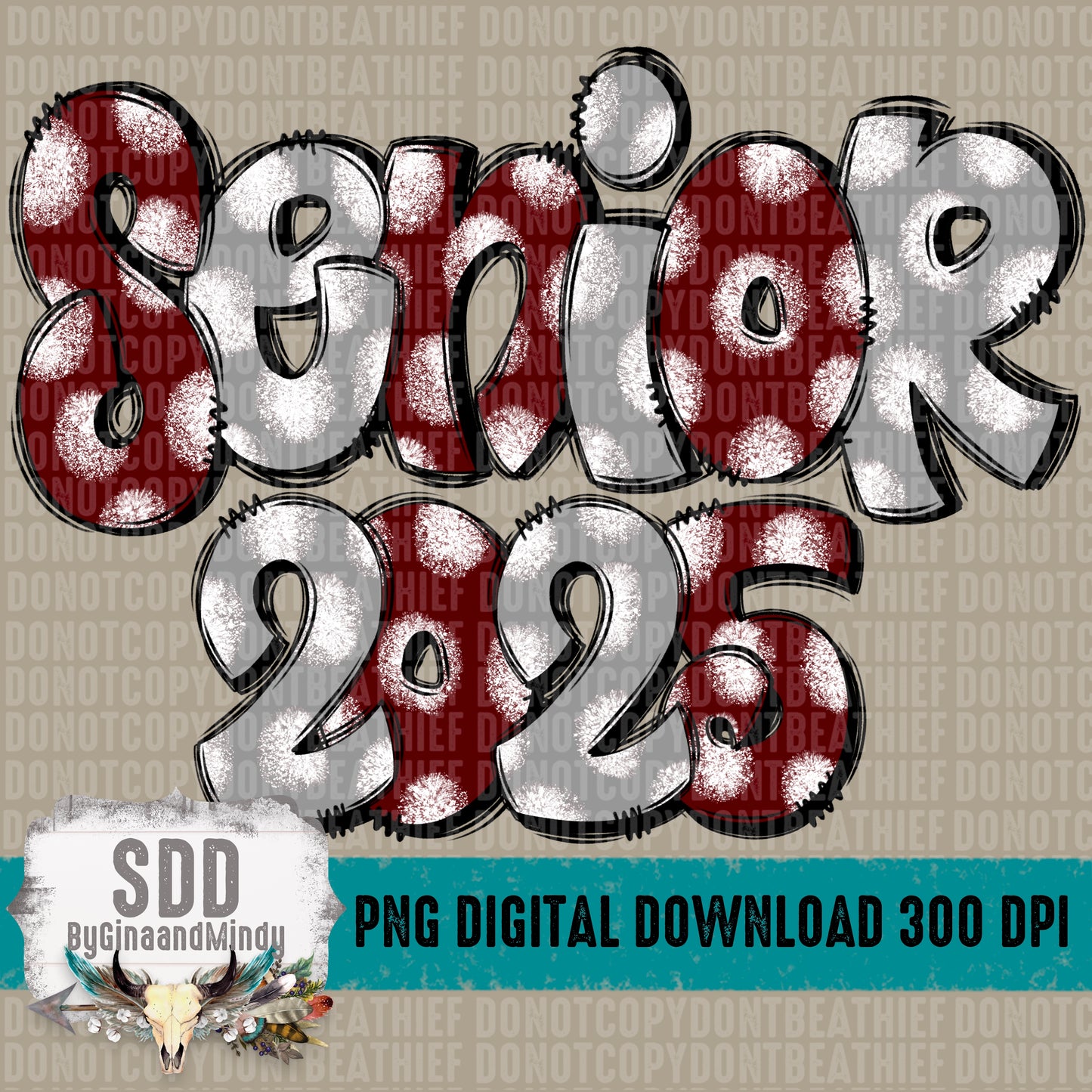 Senior 2025 Doodle Burg|Grey