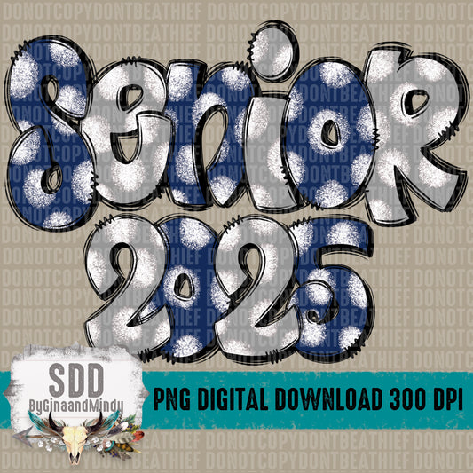 Senior 2025 Doodle NB|Grey