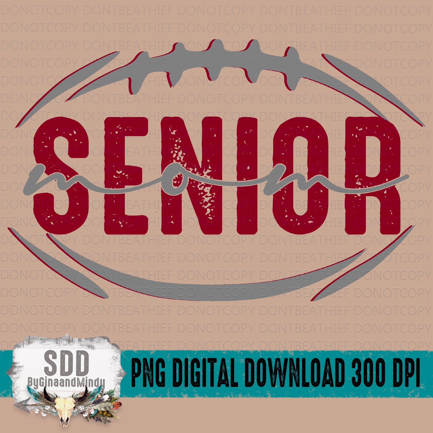 Senior Football Mom Bundle Burgundy/Gray