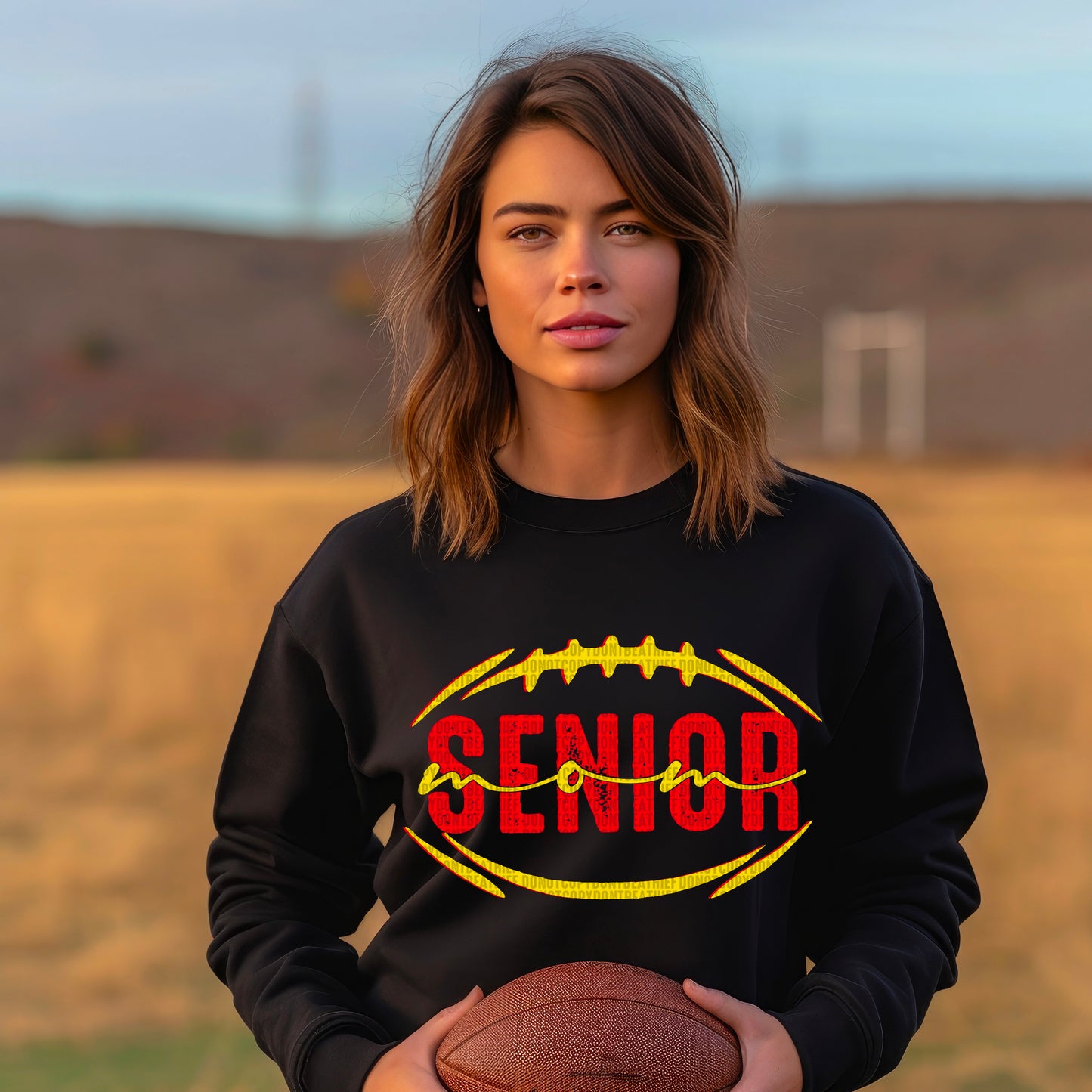 Senior Football Mom Bundle Red/Yellow