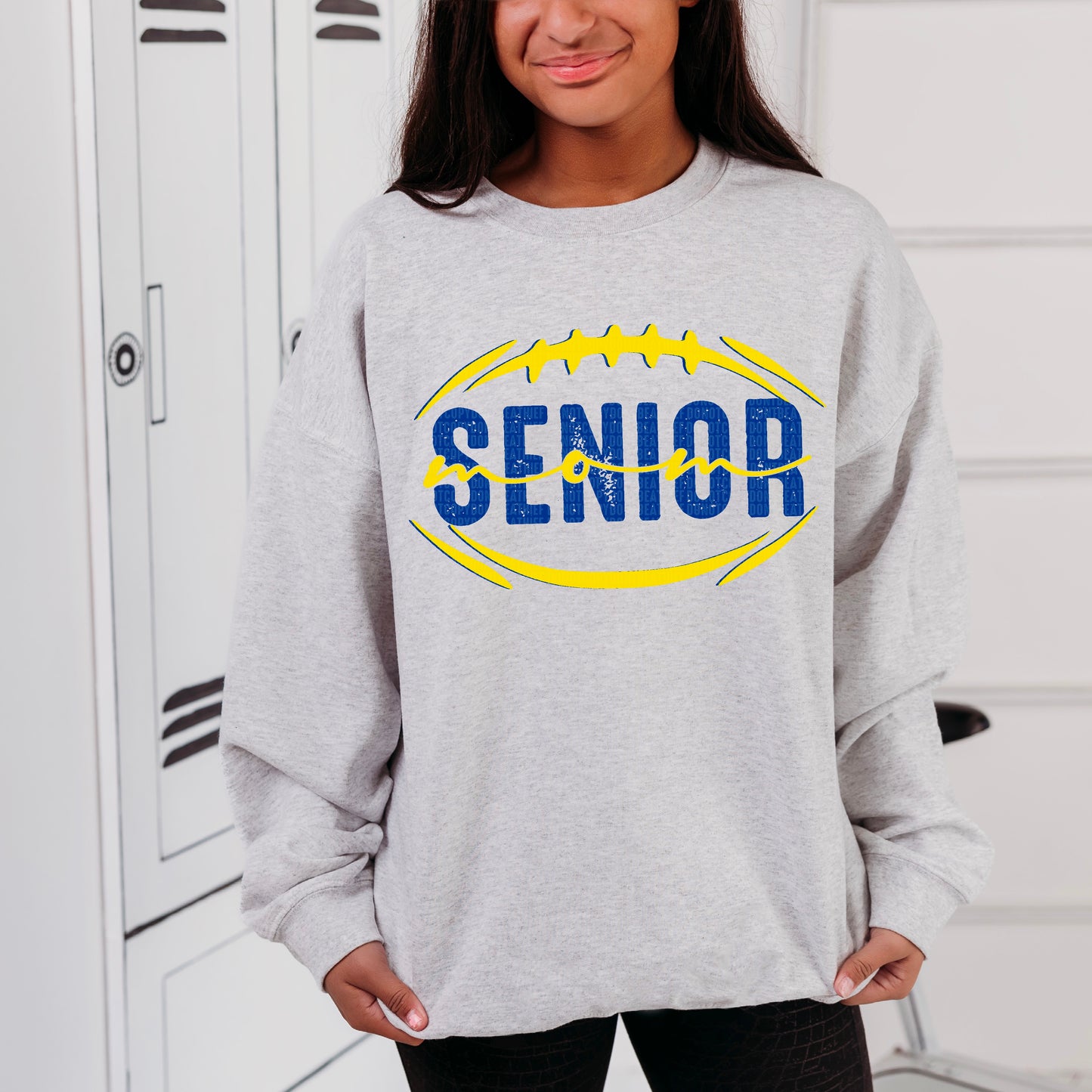 Senior Football Mom Bundle Royal Blue/Yellow