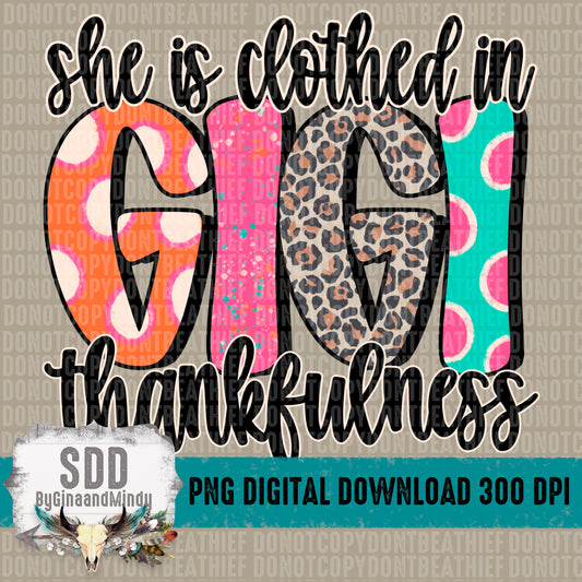 Clothed in Thankfulness GIGI