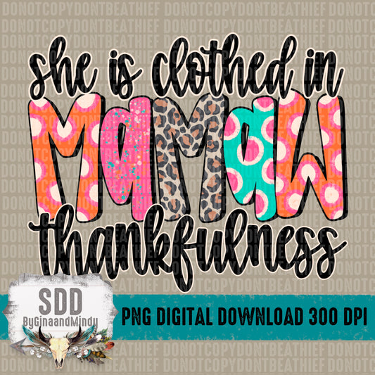 Clothed in Thankfulness MAMAW