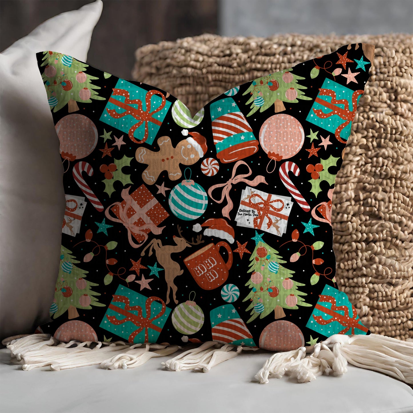 Simple Whimsical Christmas Seamless Bundle