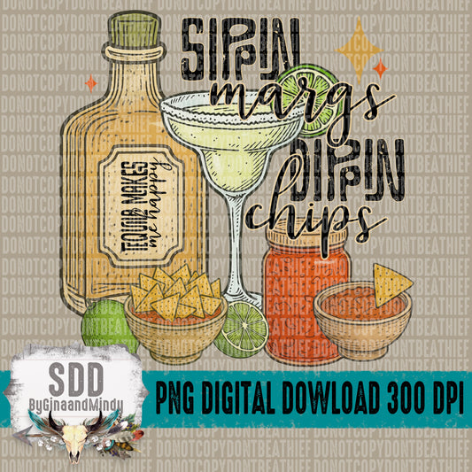 Drinkin Margs Dippin Chips