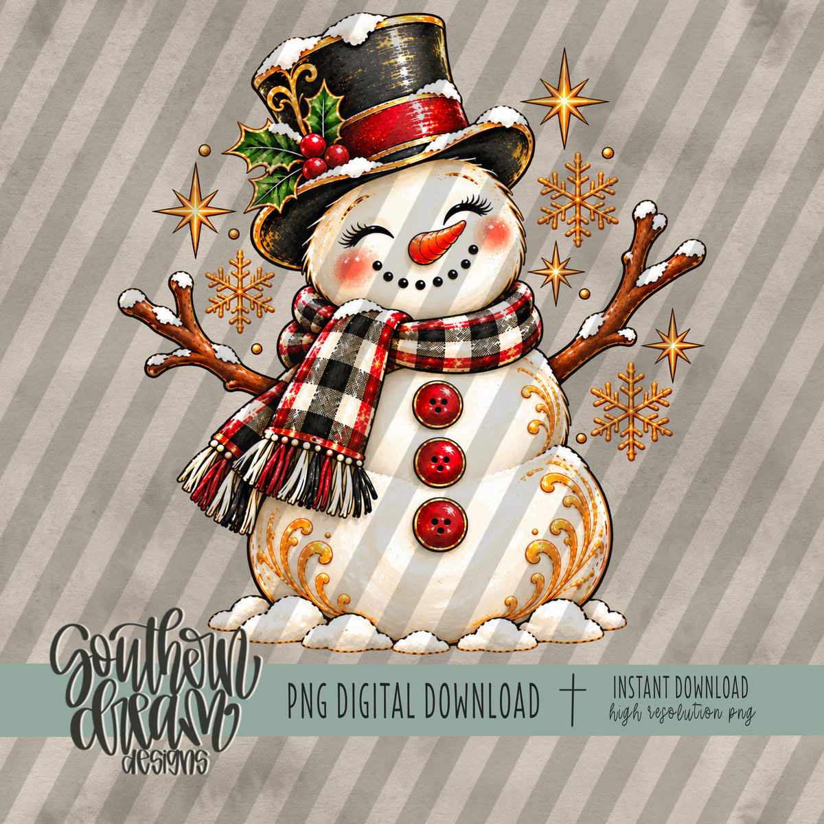 Painterly Snowman