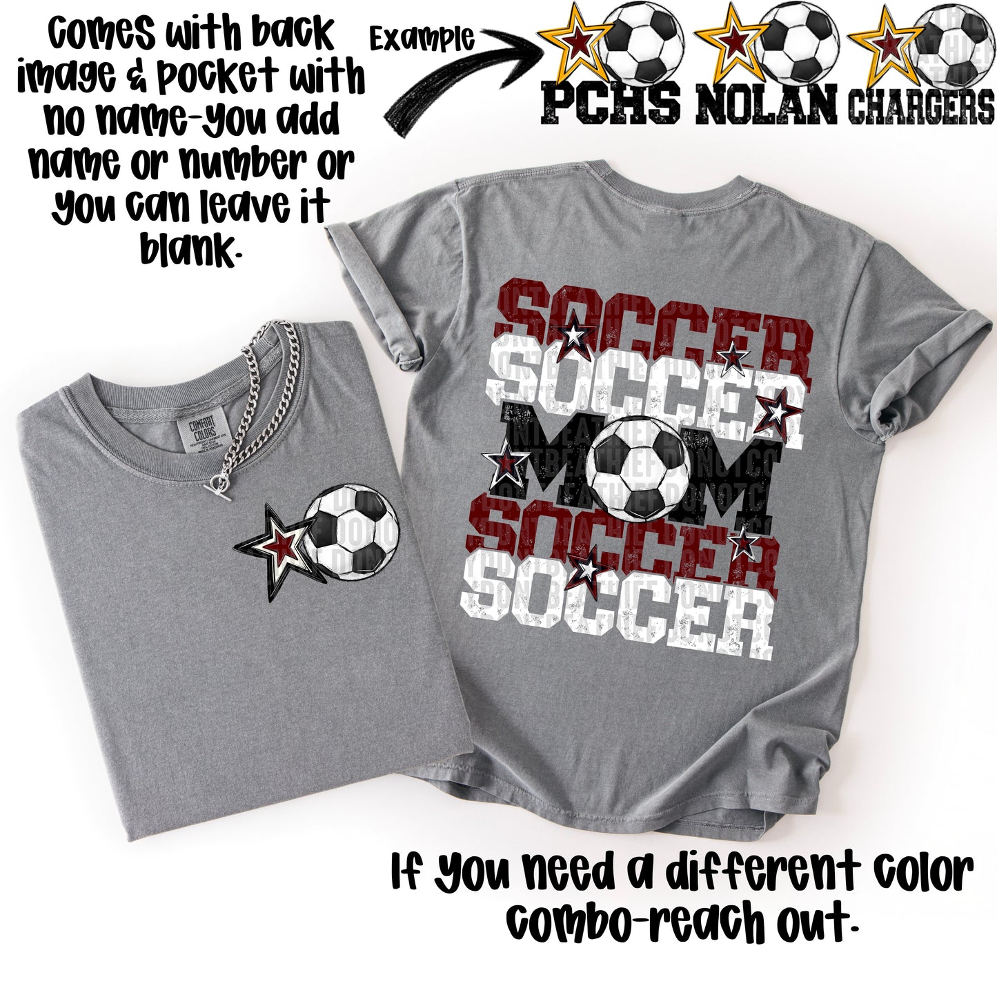 Soccer Mom; Maroon & White