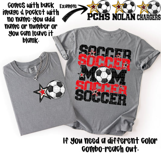Soccer Mom; Red & Black
