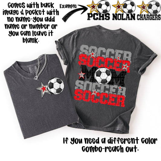 Soccer Mom; Red & Grey