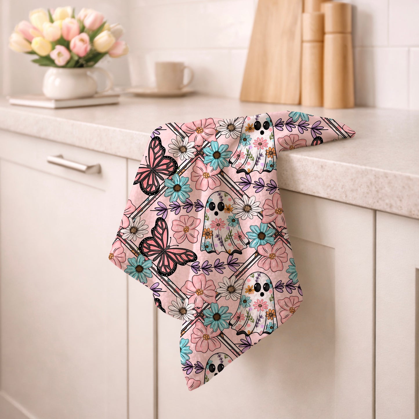 Soft Floral Spring Ghost Seamless Bundle