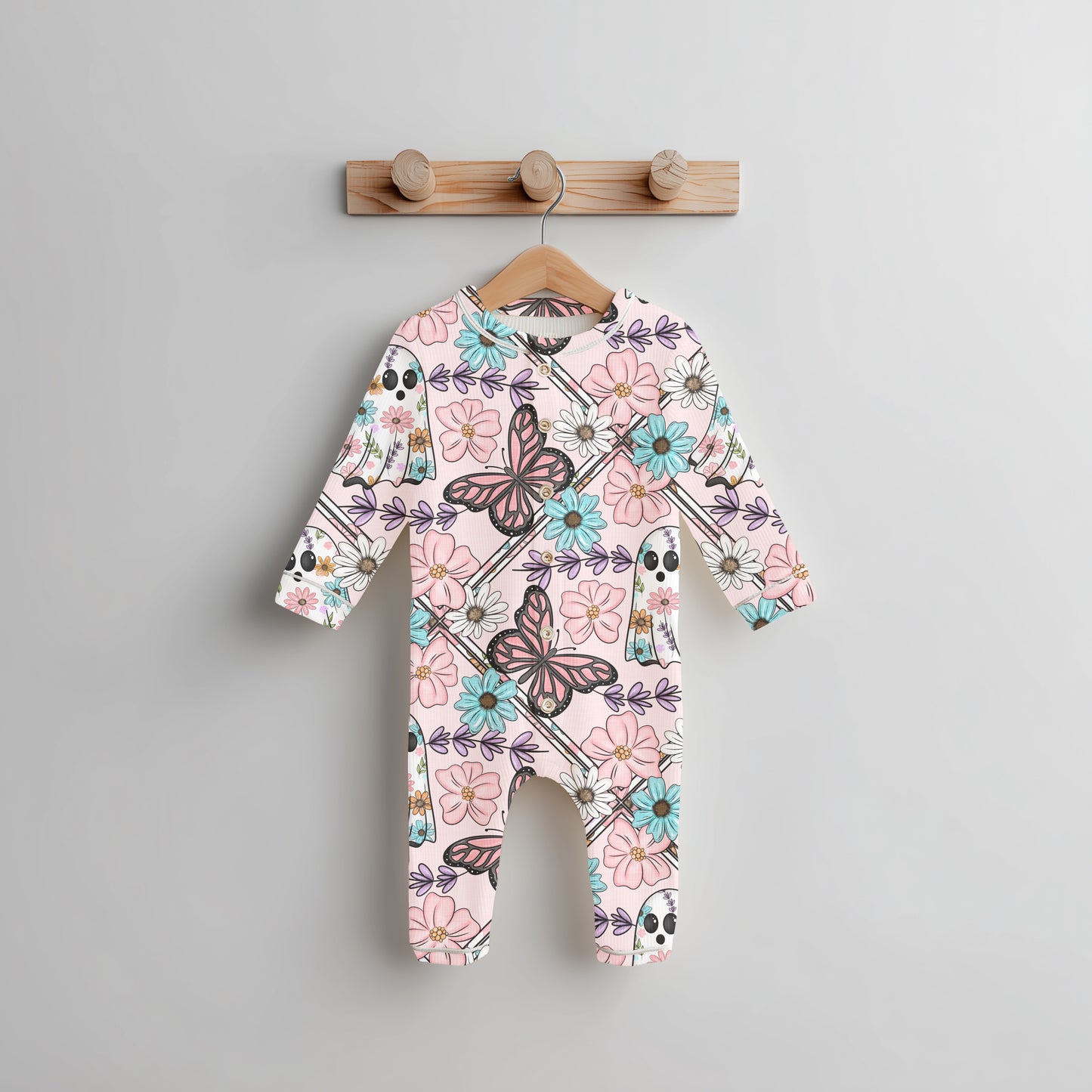 Soft Floral Spring Ghost Seamless Bundle