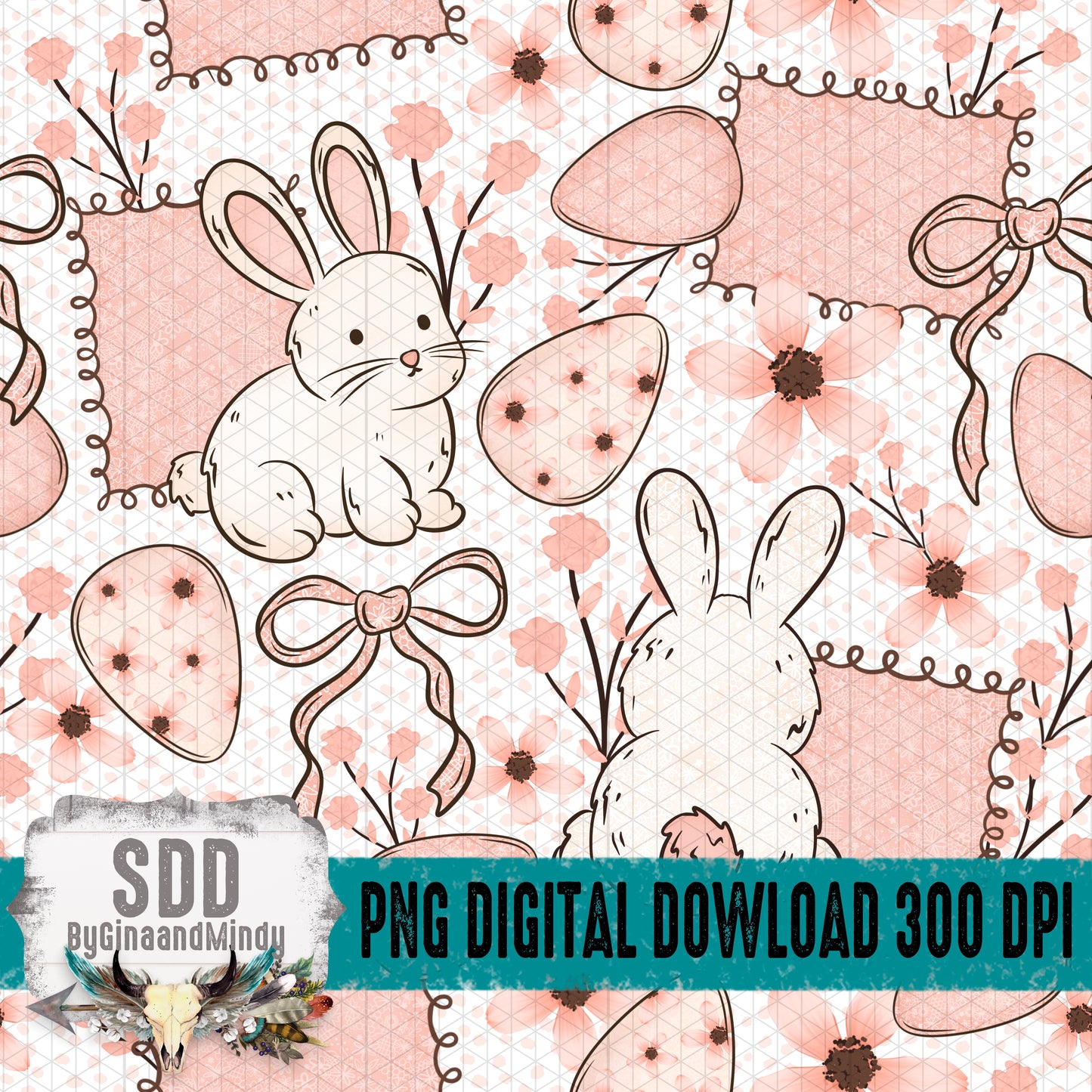 Soft Pink Easter Seamless Bundle