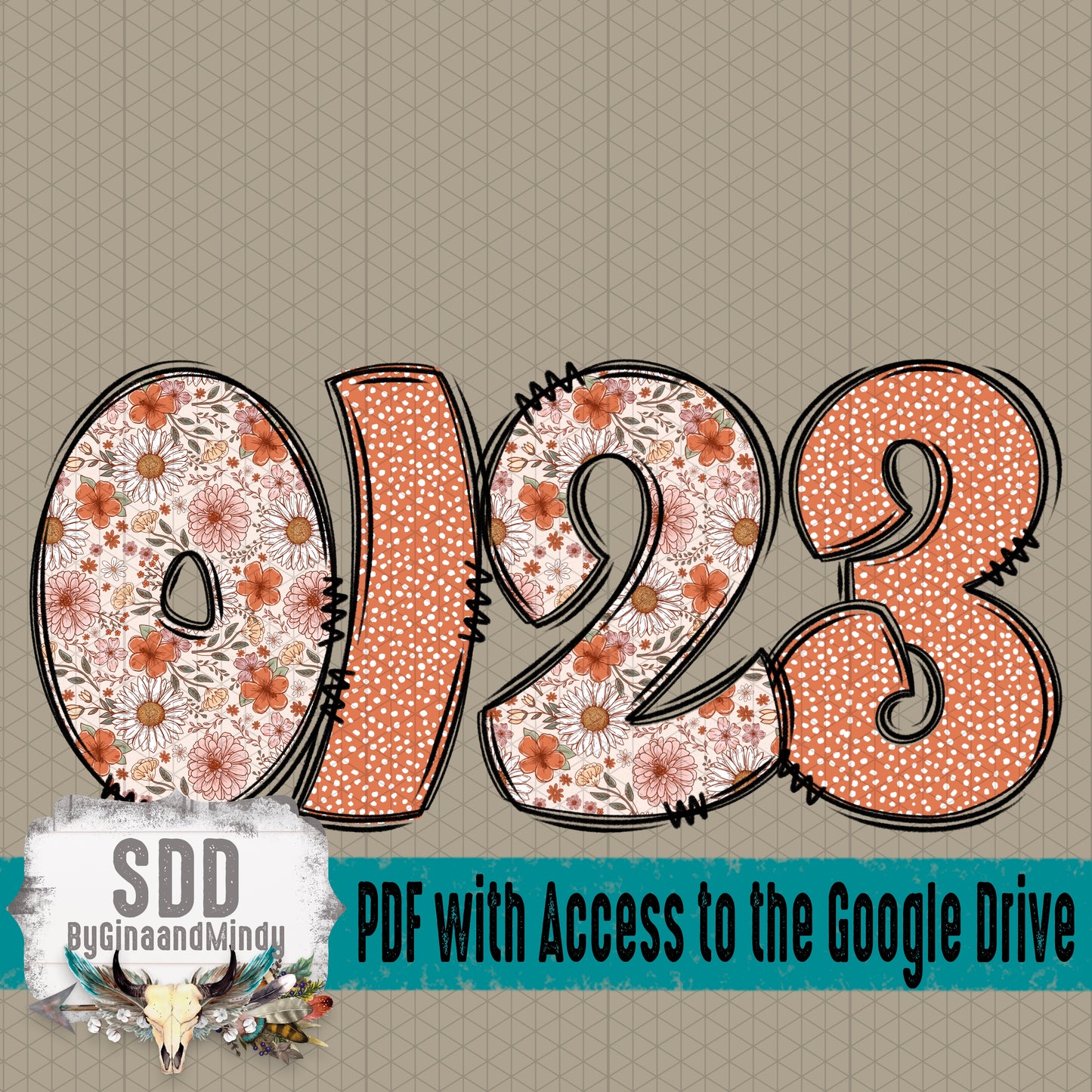 Soft Summertime Doodle Alpha (2 Sets Uppercase & Lowercase, 0-9, + Special Characters)