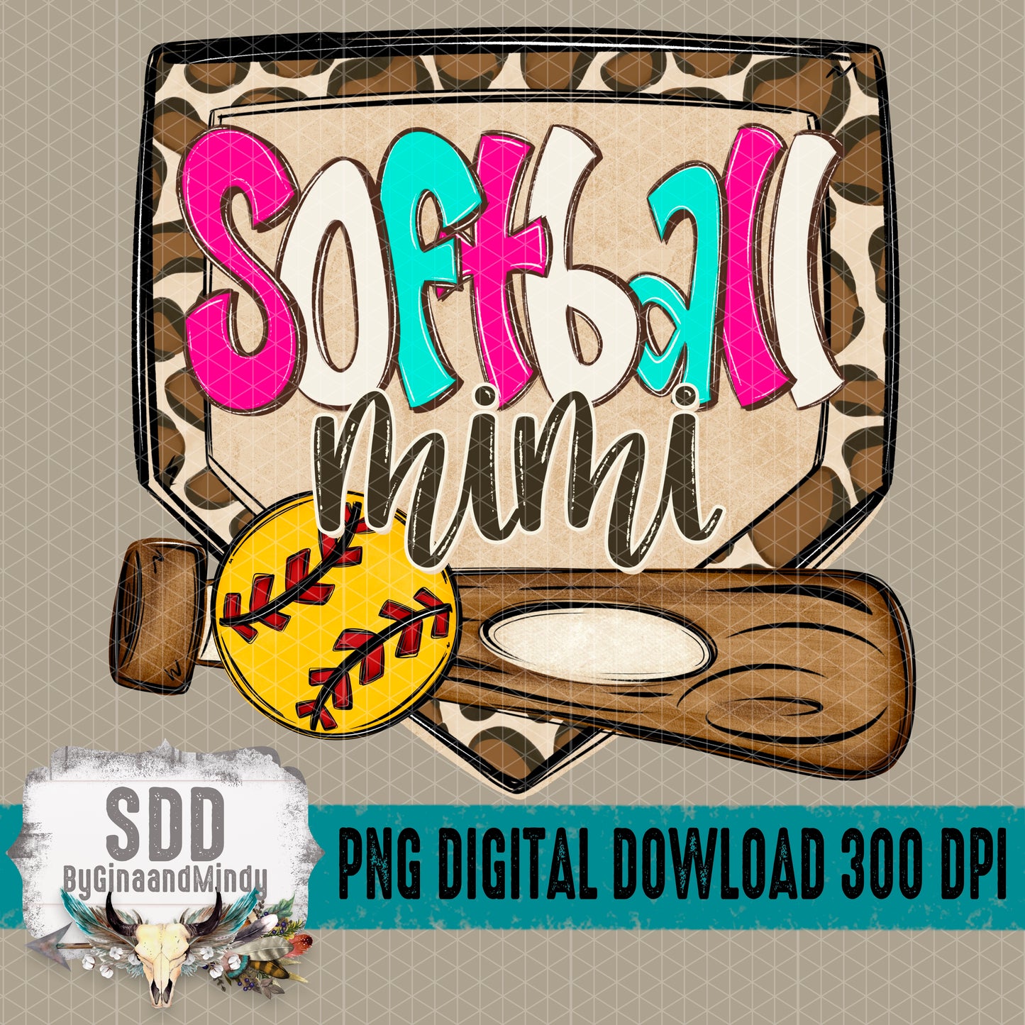 Softball Mimi DIY (Font Used KA-Sadie May Bold)