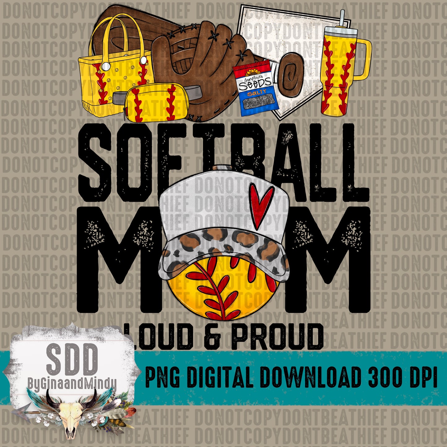 Softball Mom- Loud and Proud