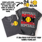 Softball Mom; Red & Grey