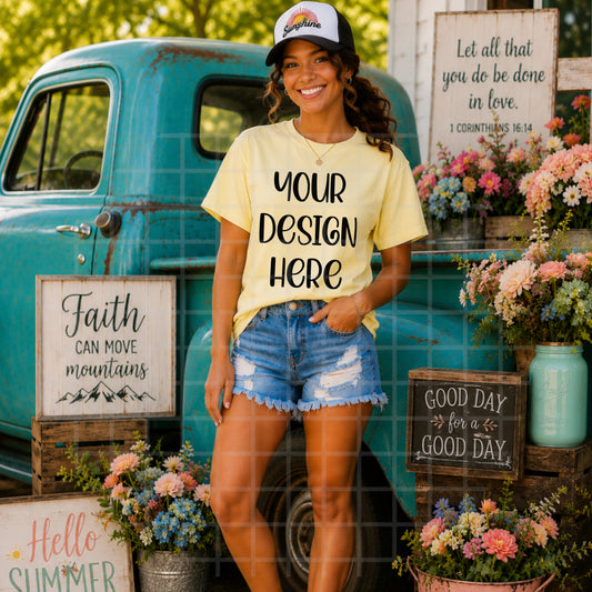 Women's Country Christian Banana Mockup