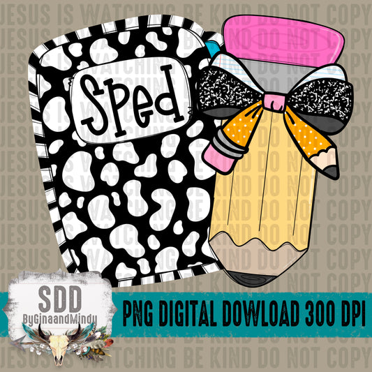 Leopard Pencil Bow; SPED
