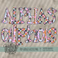 Spooky Daisy and Checks Doodle Alpha (3 Sets Uppercase, Lowercase, 0-9, Special Characters)