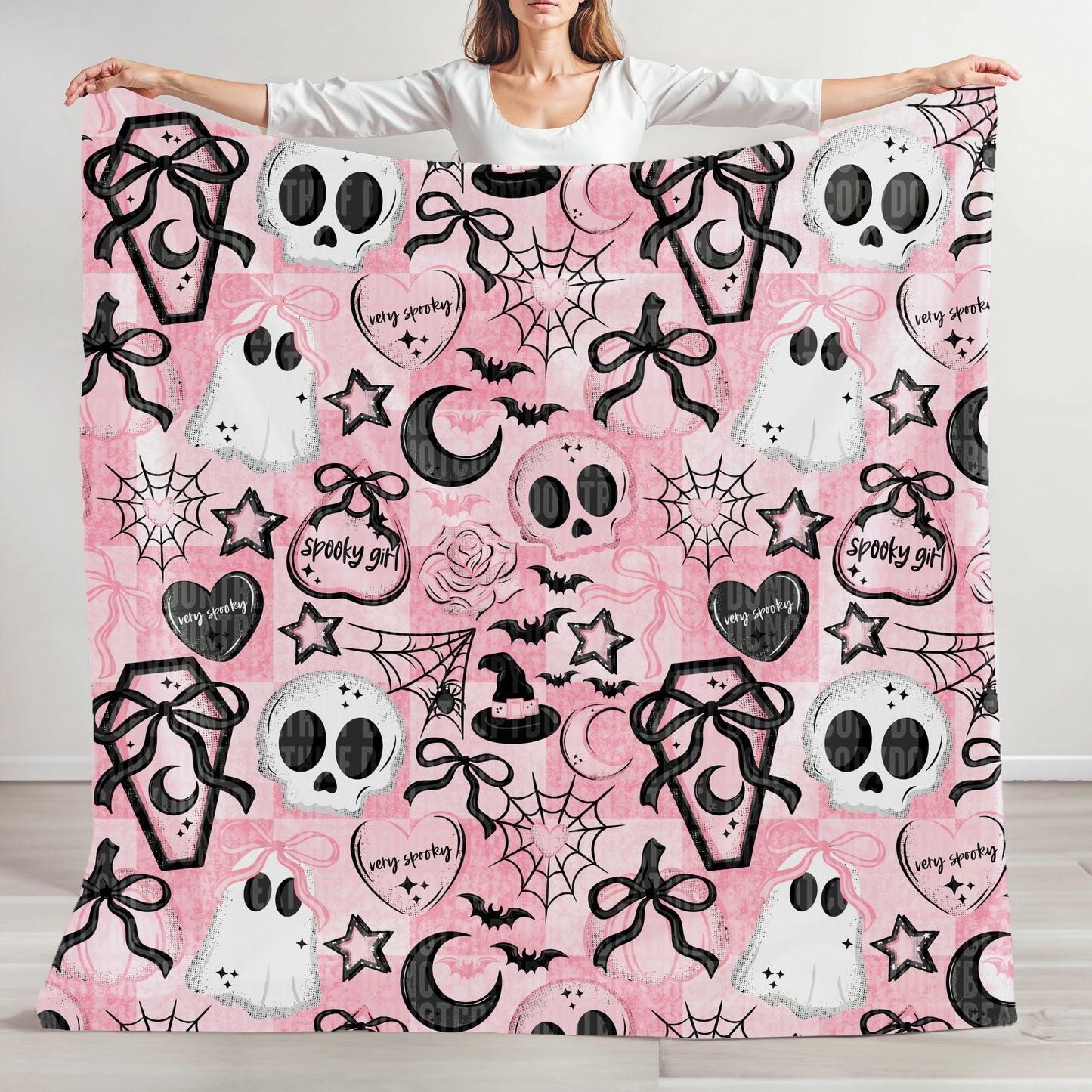 Spooky Girl Checkered Seamless Bundle
