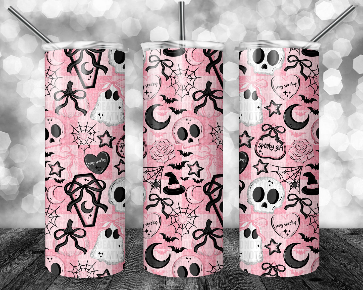 Spooky Girl Checkered Seamless Bundle