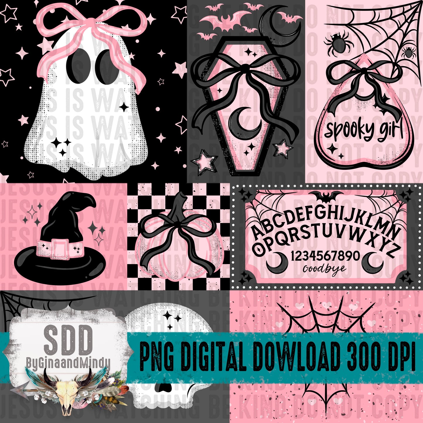Spooky Girl Patchwork Seamless Bundle