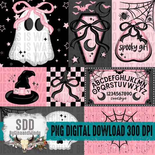 Spooky Girl Patchwork Seamless Bundle