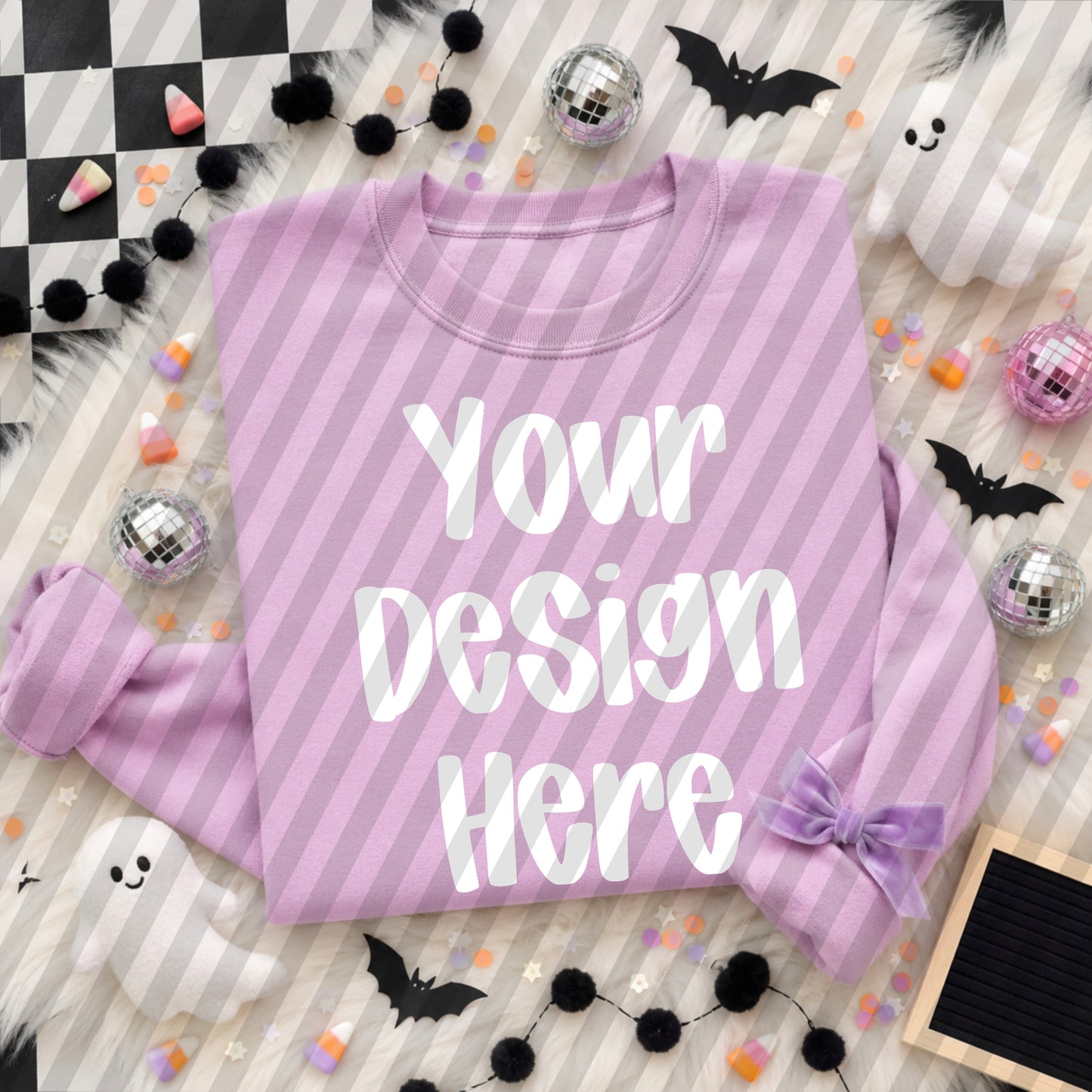 Spooky Pastel Lavender Mockup