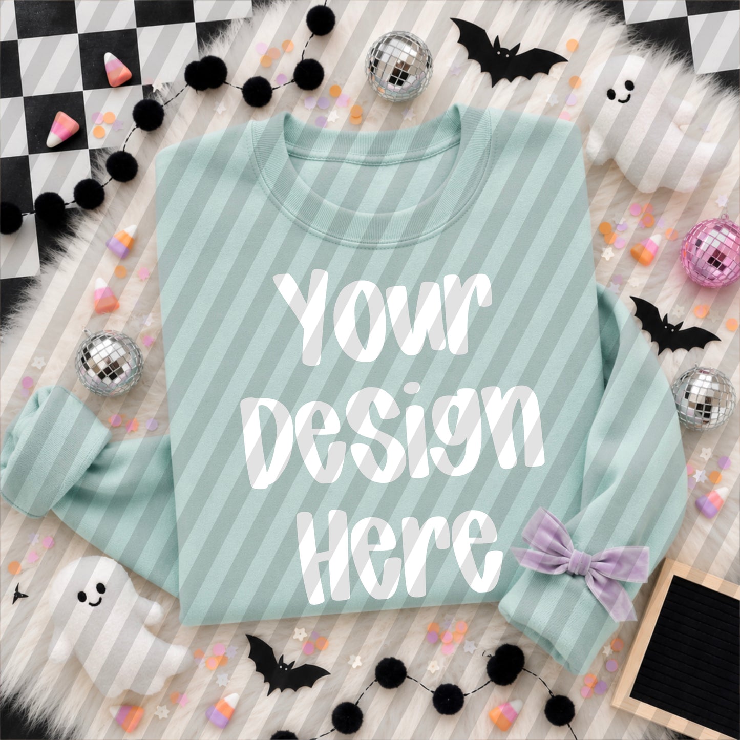 Spooky Pastel Mint Mockup