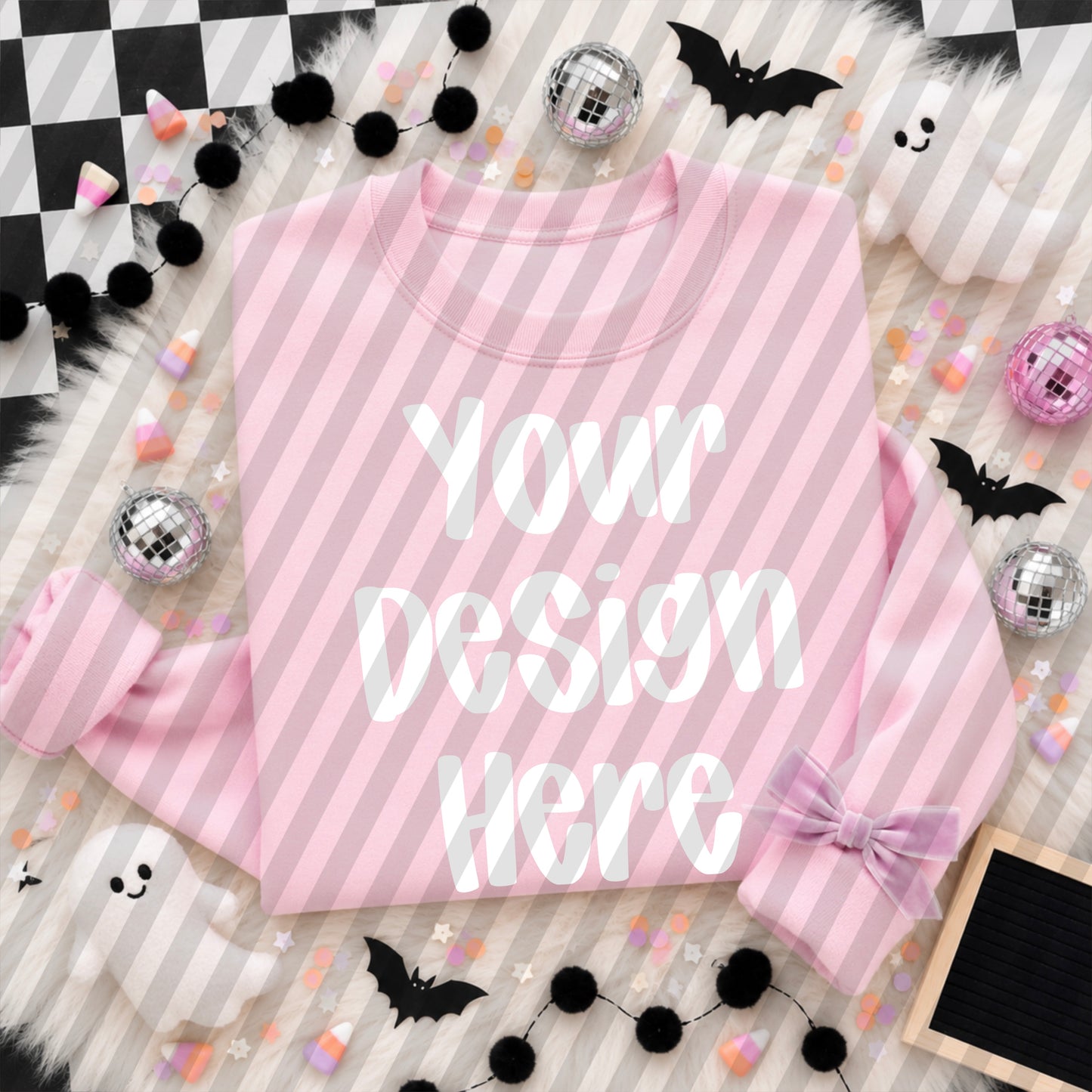 Spooky Pastel Pink Mockup