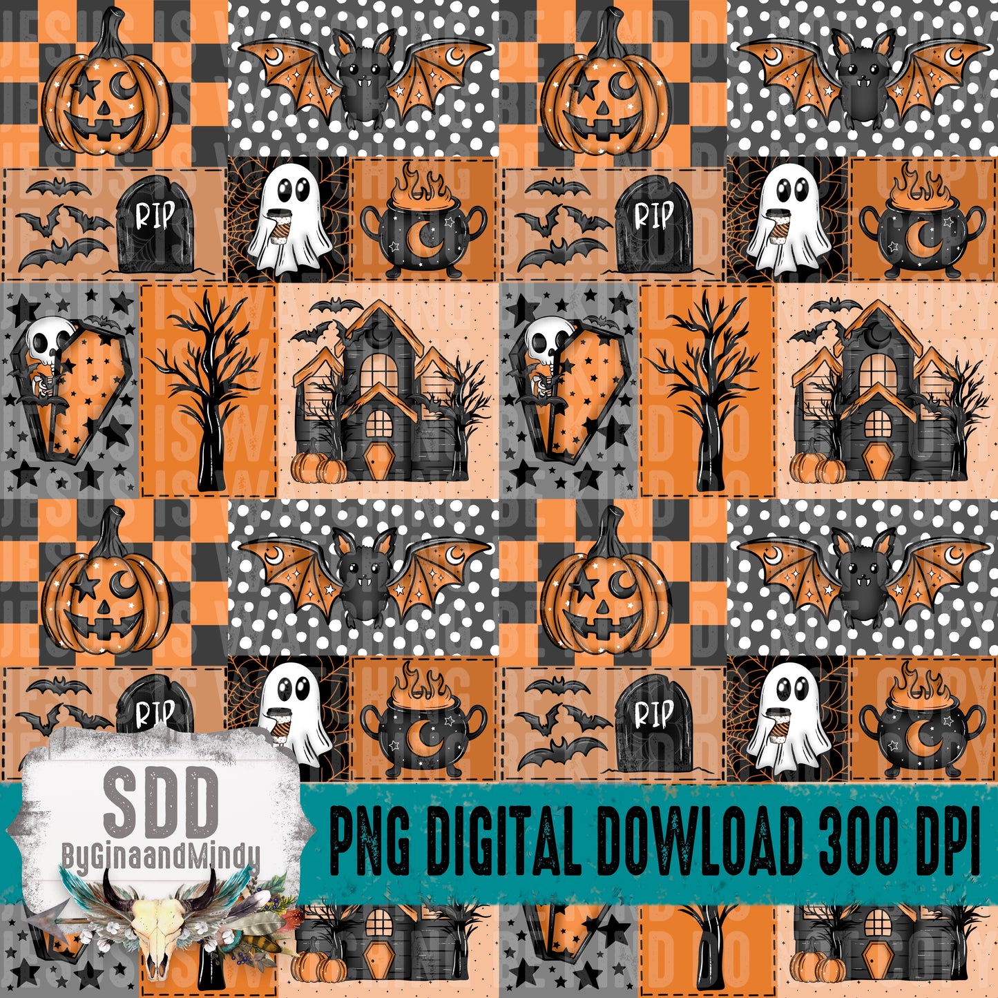 Spooky Patchwork Seamless Bundle