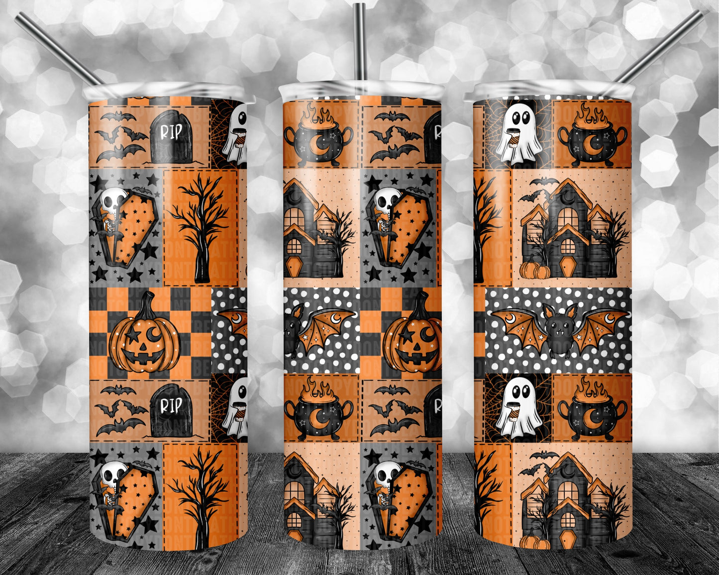 Spooky Patchwork Seamless Bundle
