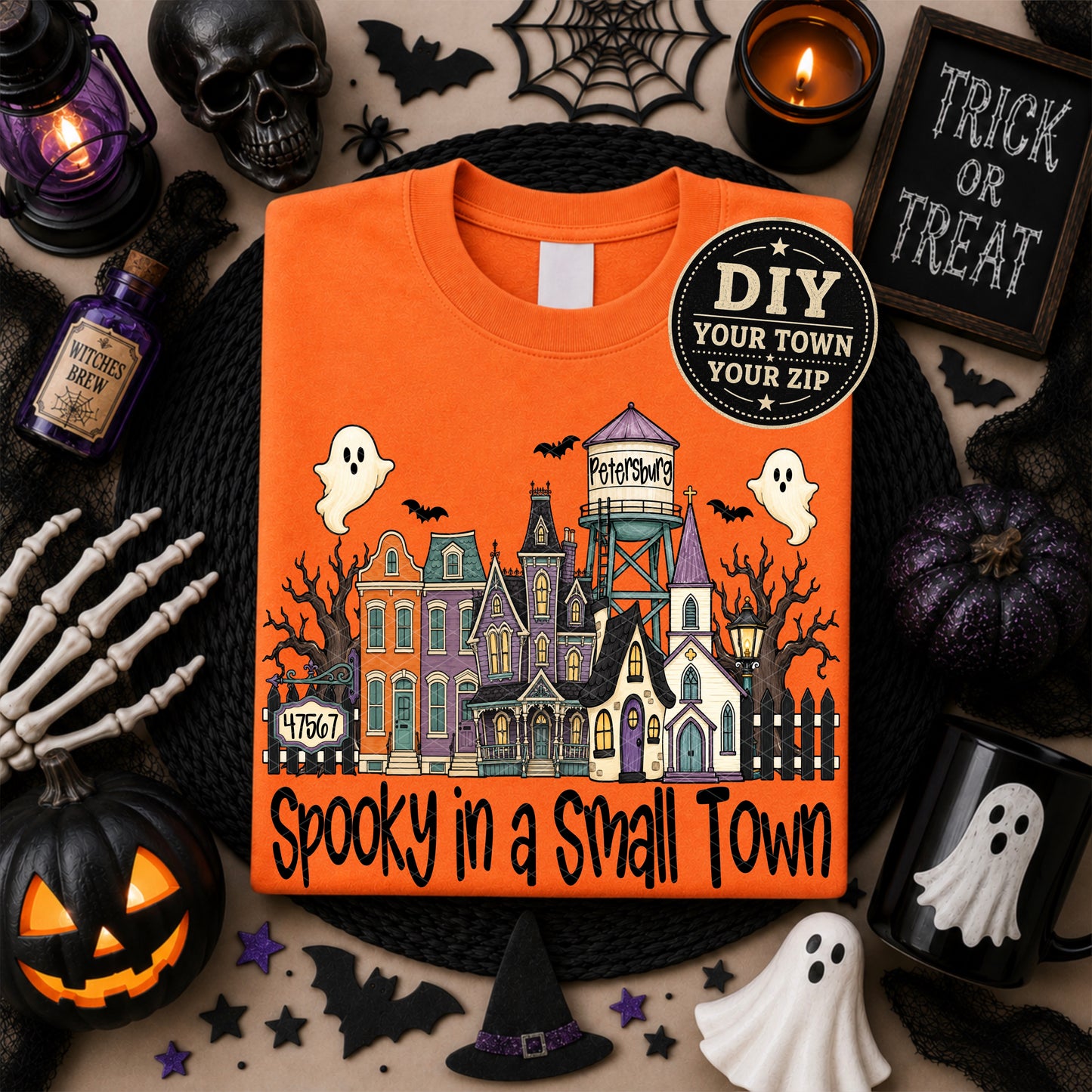 Spooky in a Small Town (Font used-Rainbow Sprinkles)