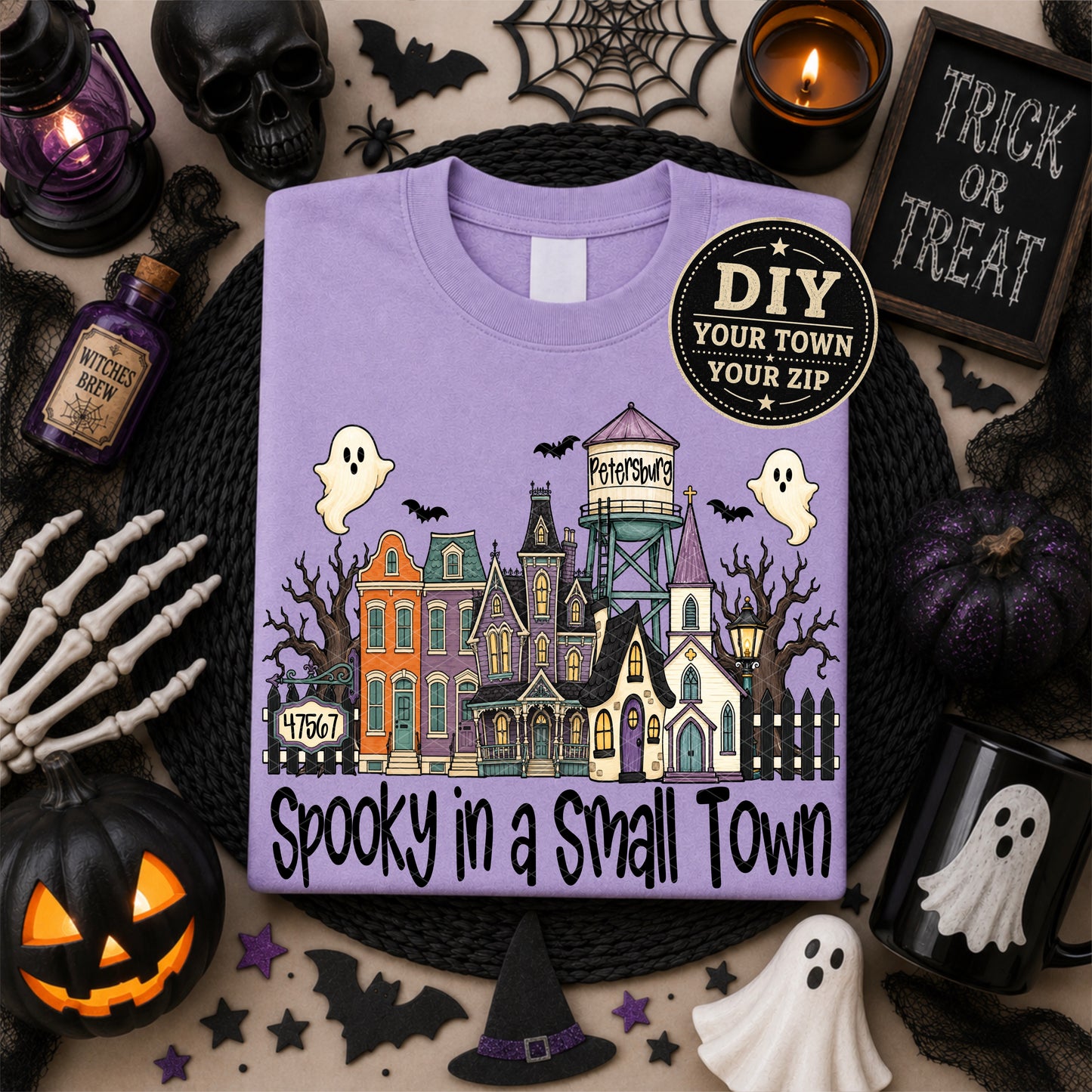 Spooky in a Small Town (Font used-Rainbow Sprinkles)