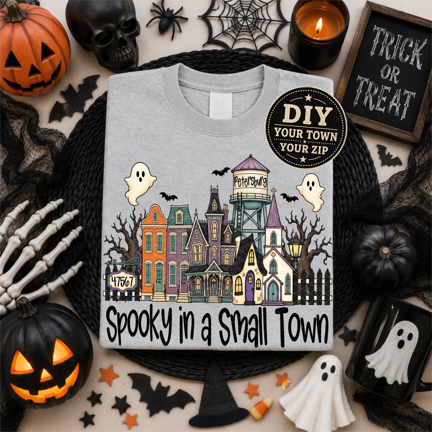 Spooky in a Small Town (Font used-Rainbow Sprinkles)