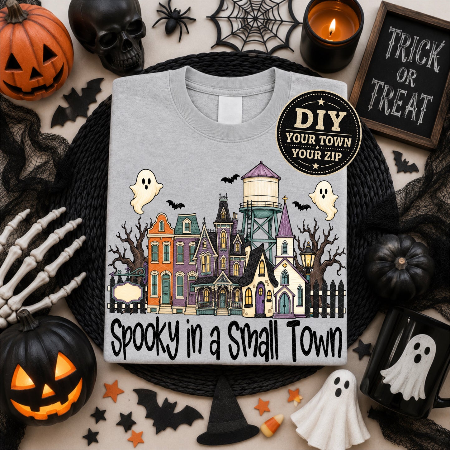 Spooky in a Small Town (Font used-Rainbow Sprinkles)
