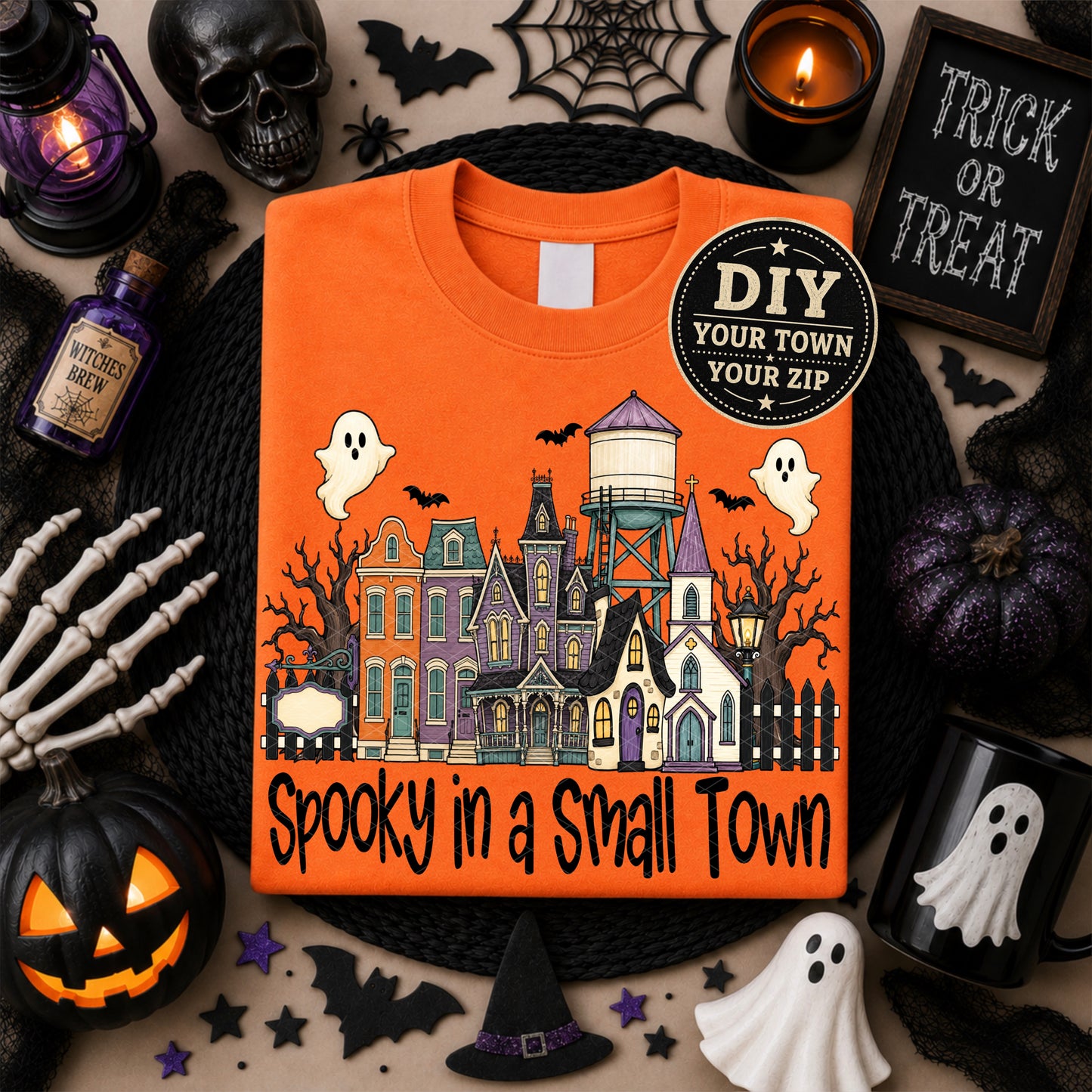 Spooky in a Small Town (Font used-Rainbow Sprinkles)