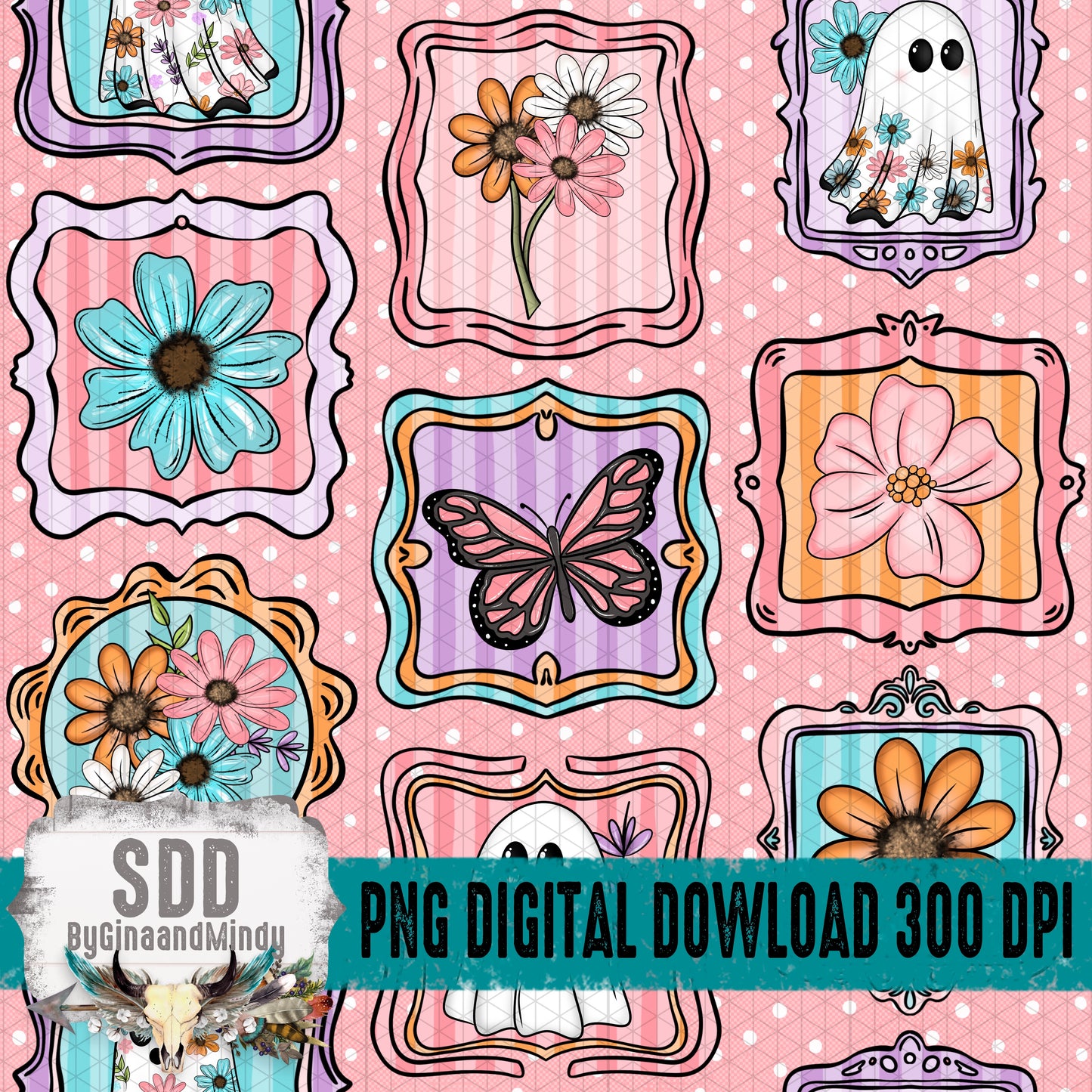 Spooky Spring Frames Seamless Bundle