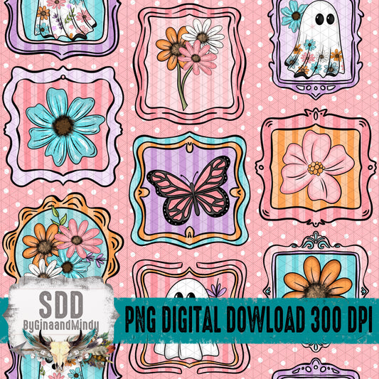 Spooky Spring Frames Seamless Bundle