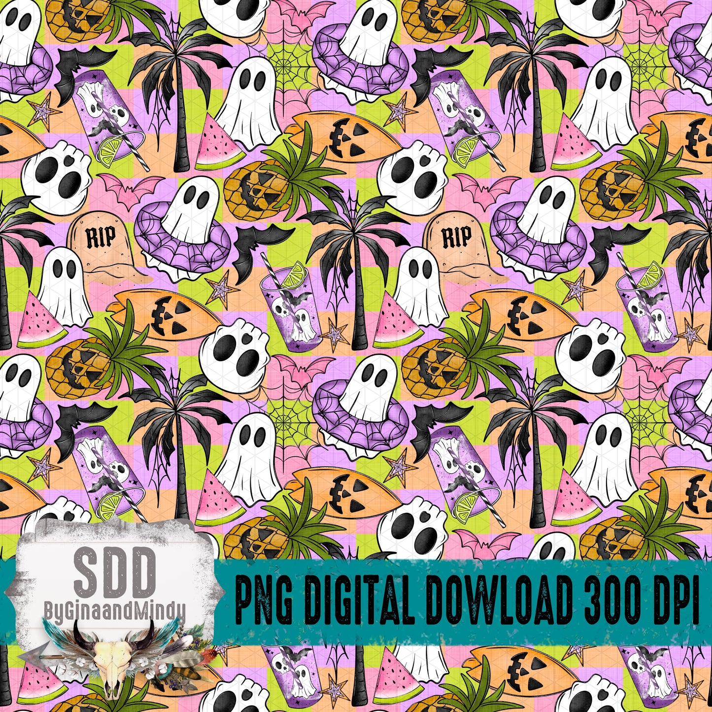 Spooky Summer Seamless Bundle With Coordinating File