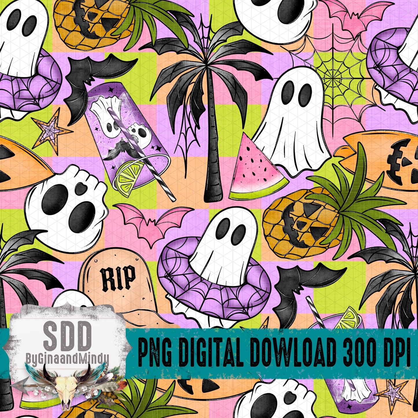 Spooky Summer Seamless Bundle With Coordinating File