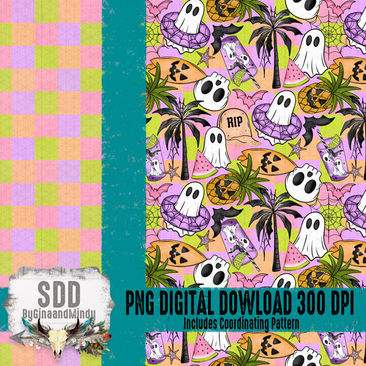 Spooky Summer Seamless Bundle With Coordinating File
