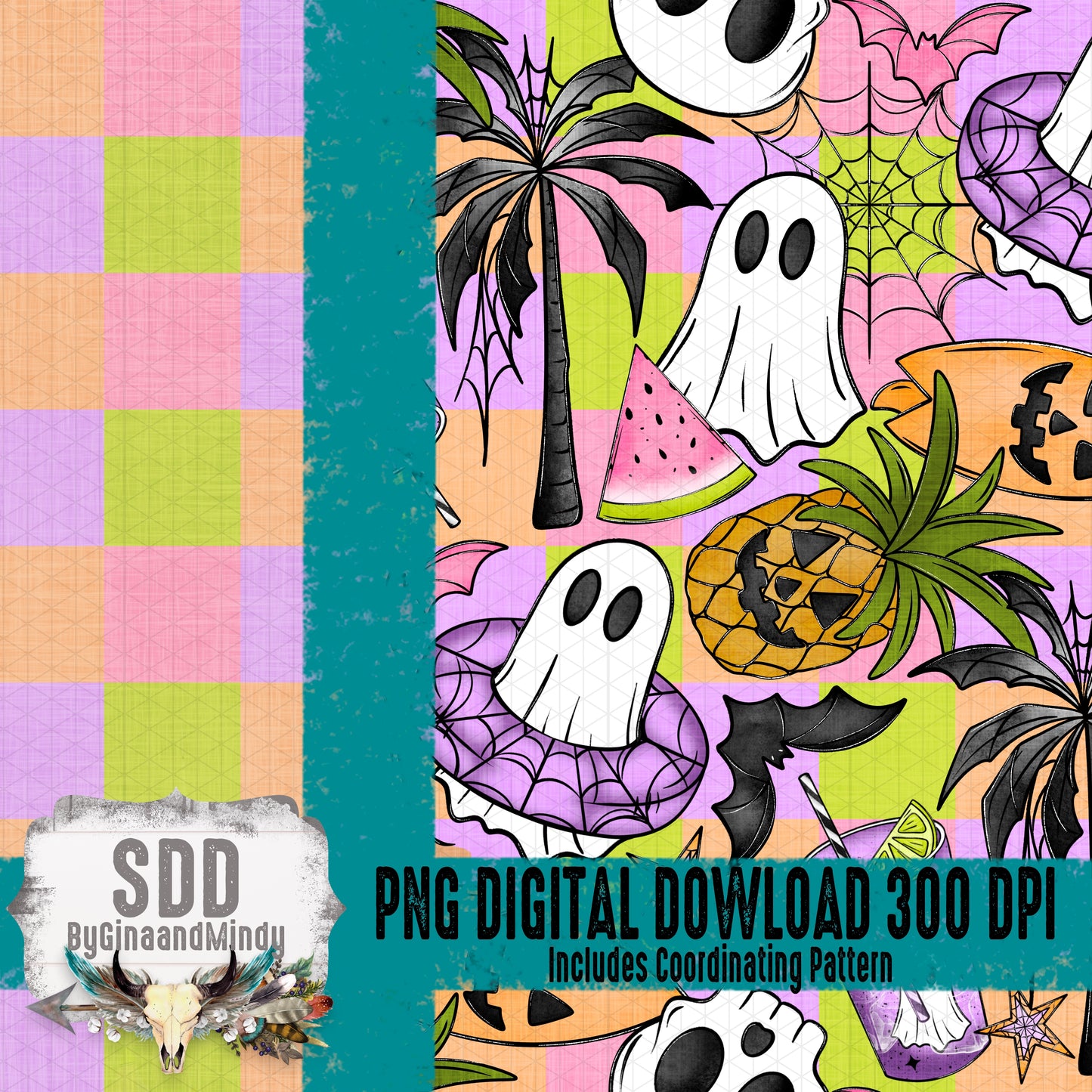 Spooky Summer Seamless Bundle With Coordinating File