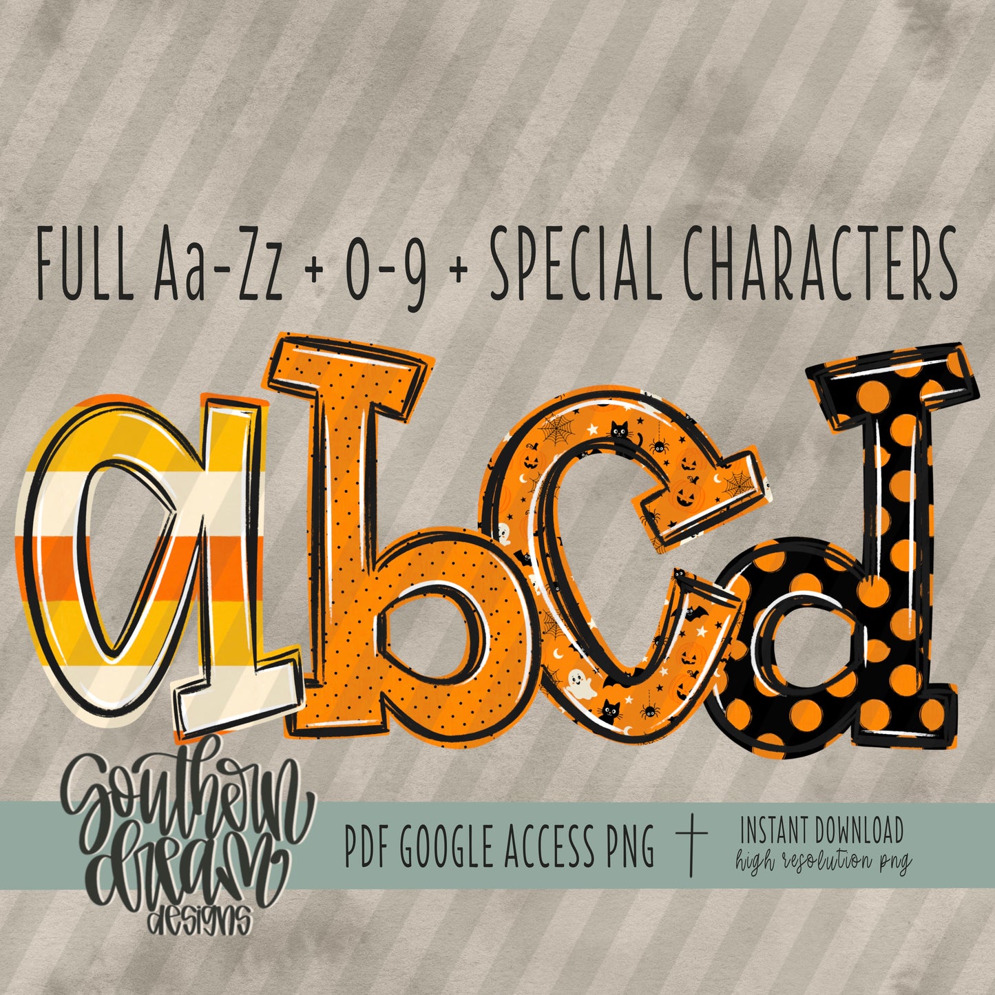 Spooky Sweet Doodle Alpha (4 Sets Aa-Zz, 0-9, Special Characters)