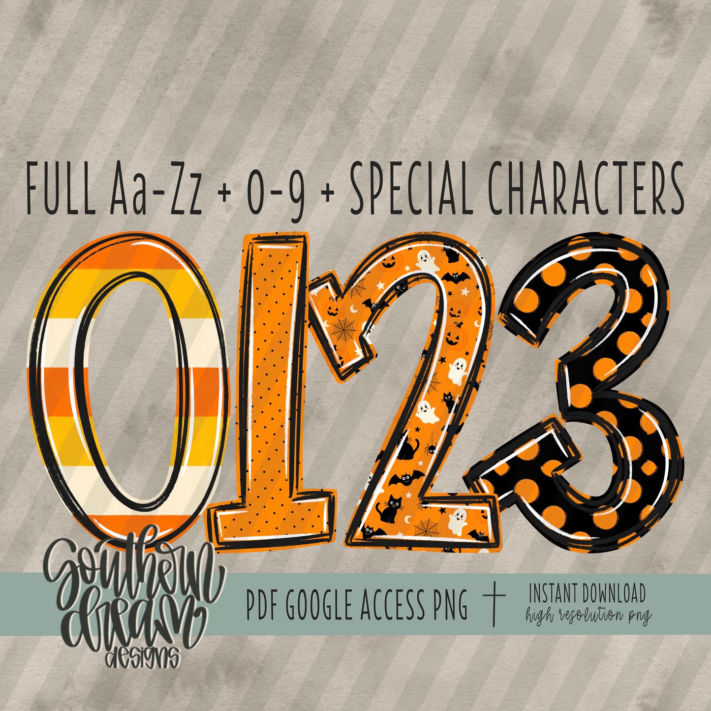 Spooky Sweet Doodle Alpha (4 Sets Aa-Zz, 0-9, Special Characters)