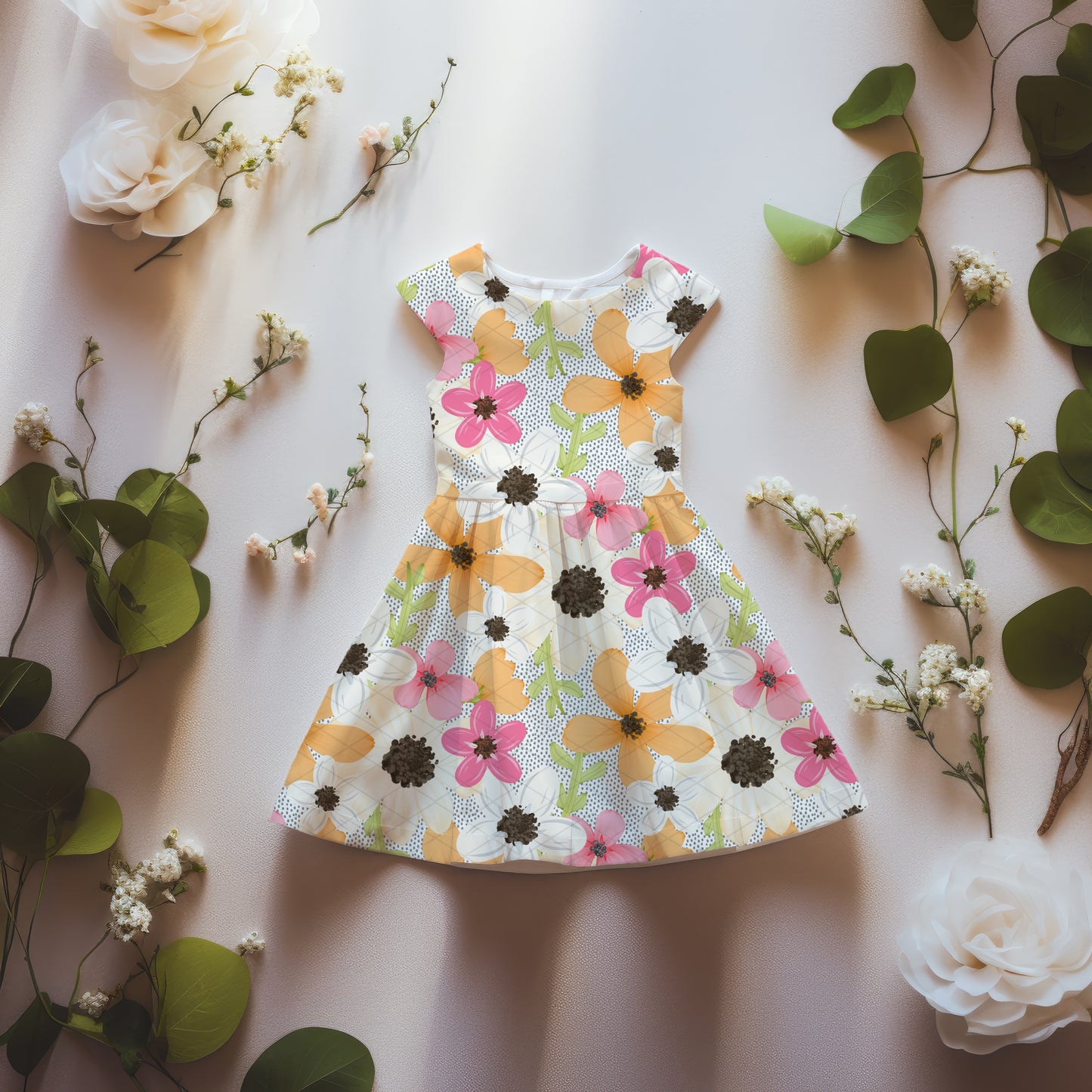 Spring Floral Dottie Seamless Bundle