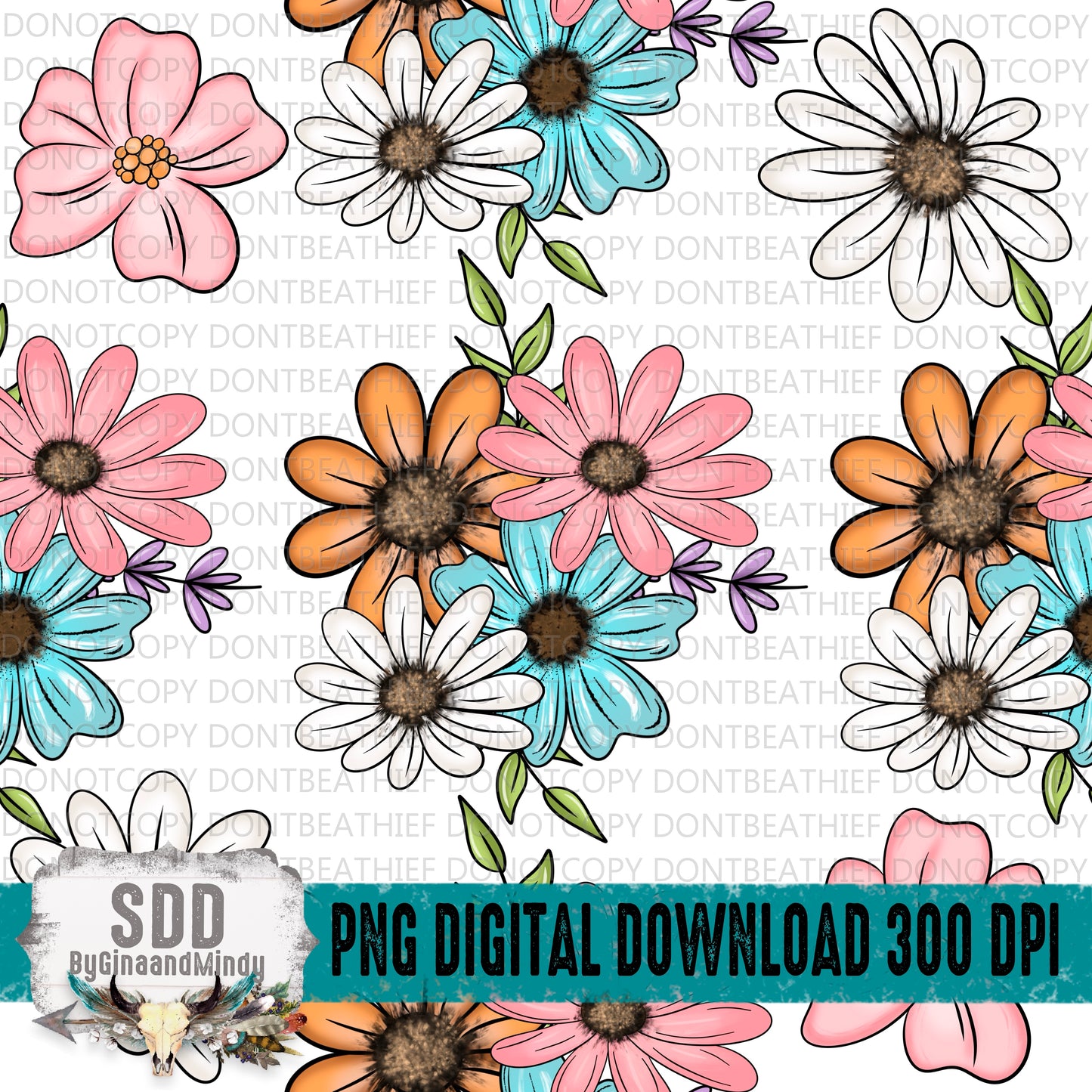 Spring Florals Seamless Bundle