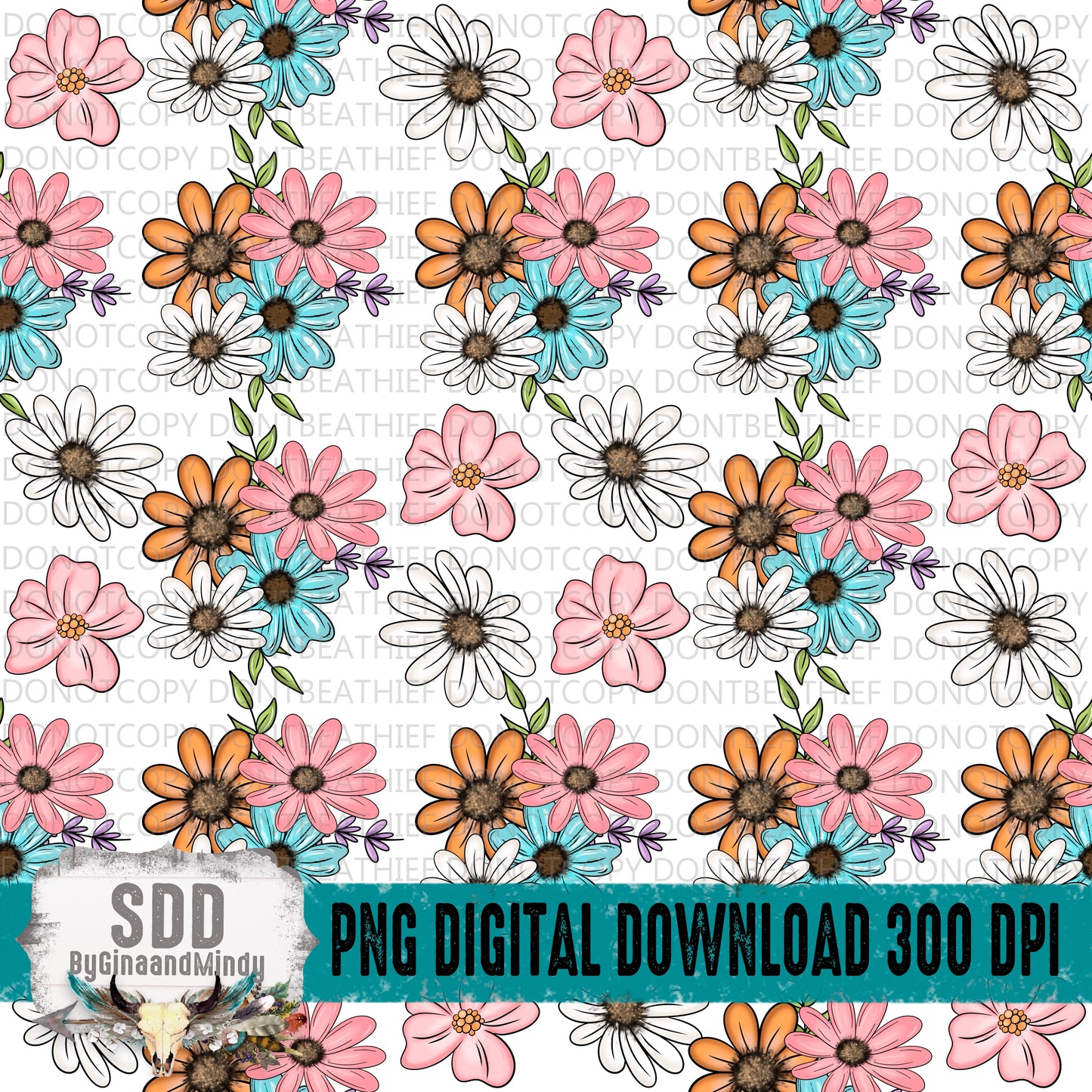 Spring Florals Seamless Bundle