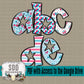 Star Struck 4th of July Doodle Alpha Set (5 Set Uppercase & Lowercase, 0-9, + Special Characters)